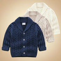 Thumbnail for CozyCub – Komfortabel og moderigtig – strikket cardigan til børn