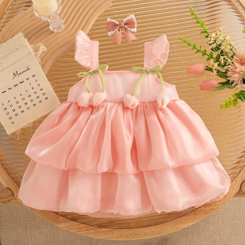 Tulip Mesh Dress – Elegant & komfortabel – børnekjole