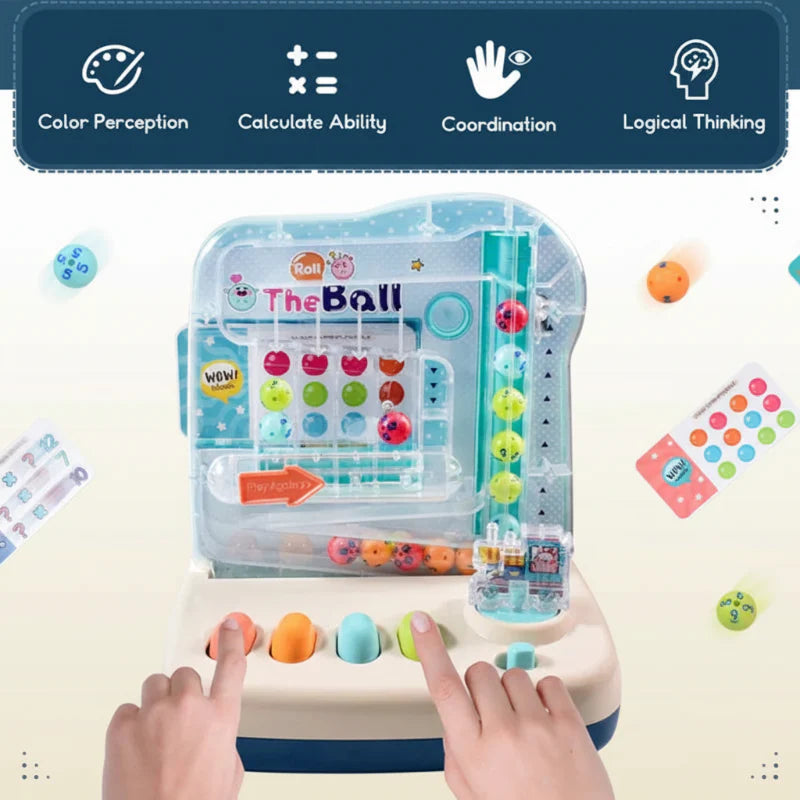Montessori Math Track Game – Læring & Logik – Kuglebane-spil