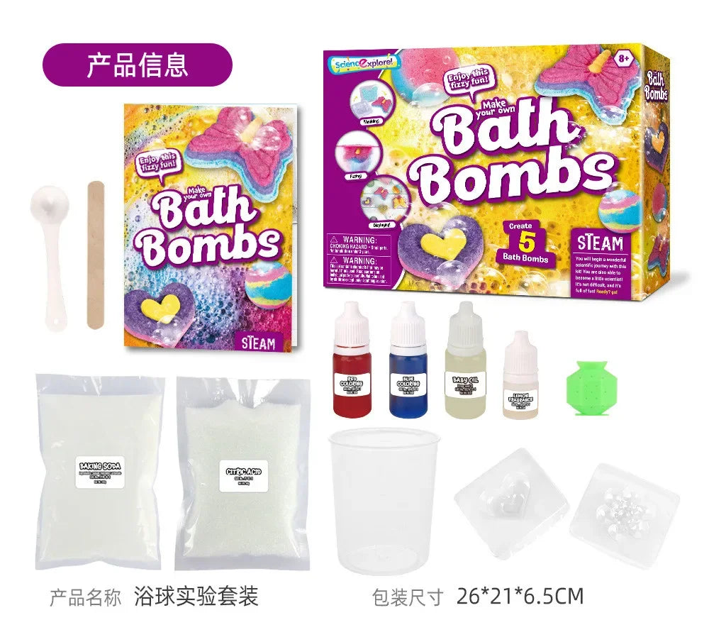 BathBombs – Farverigt & lærerigt – DIY-sæt til badebomber