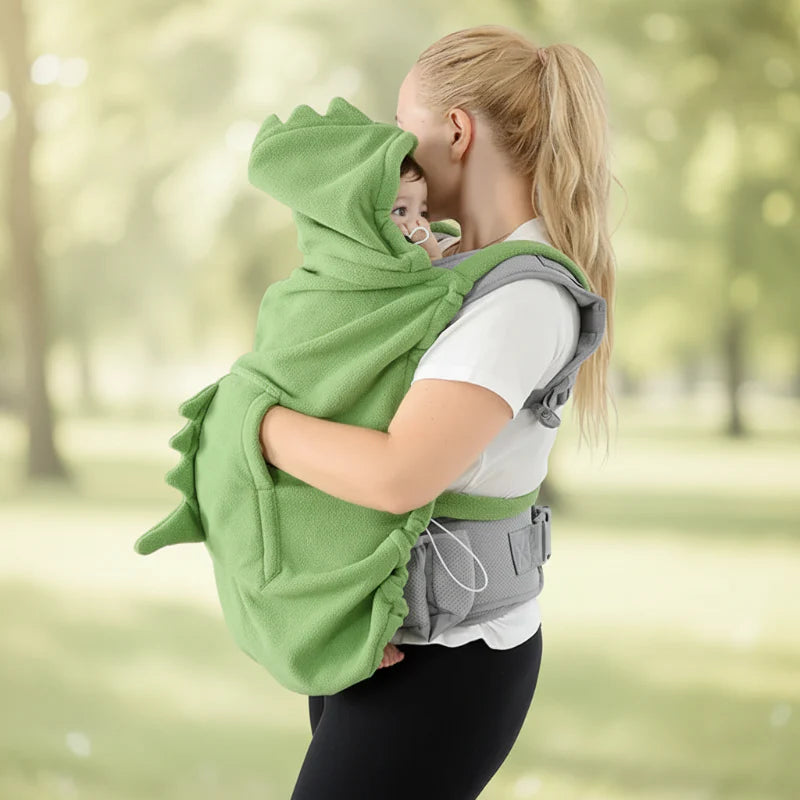 Dinosaur Baby Carrier Cover – Varmt & behageligt – Dino Baby-tæppe