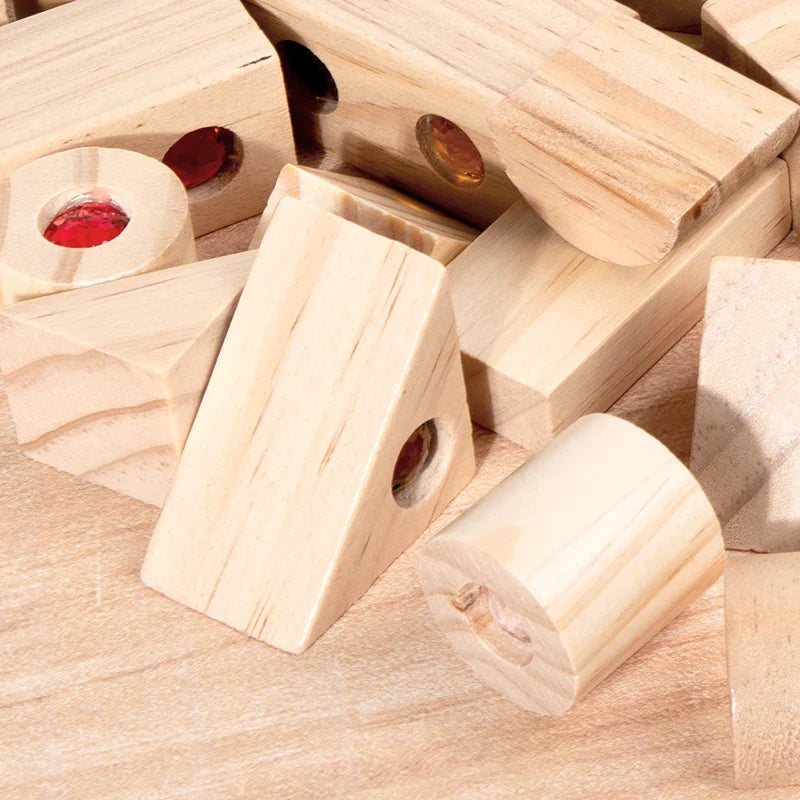 Rainbow Gem Stacking Blocks – Kreativt og lærerigt – Sæt med træklodser til at stable