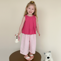 Thumbnail for Sleeveless Tops & Pants – Zacht & Stijlvol – Kinder Kleding Zomer Set