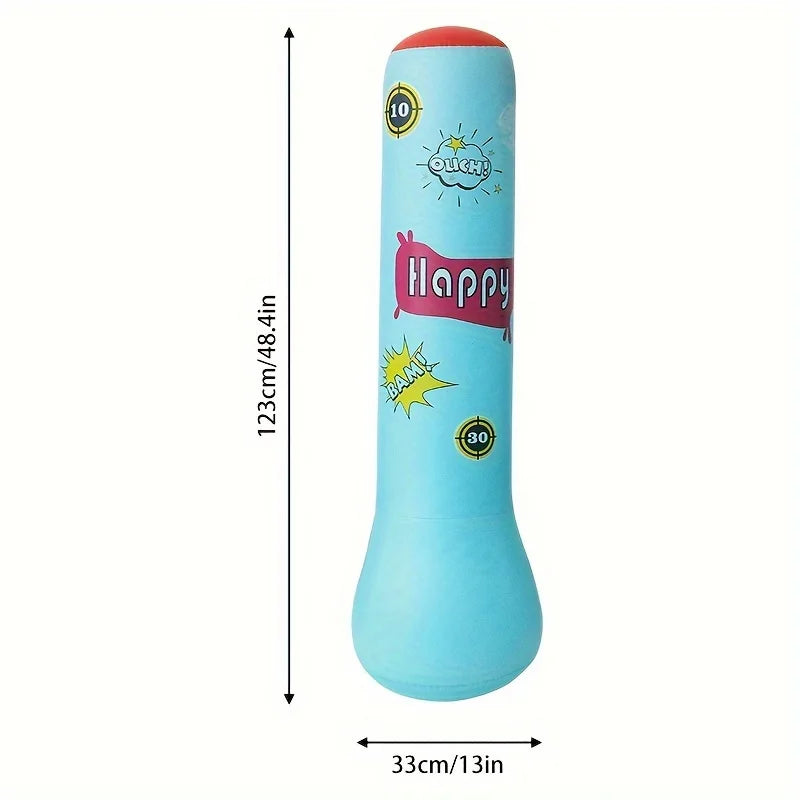 BopBag – Sjovt & Aktivt – Oppustelig boksesæk med handsker