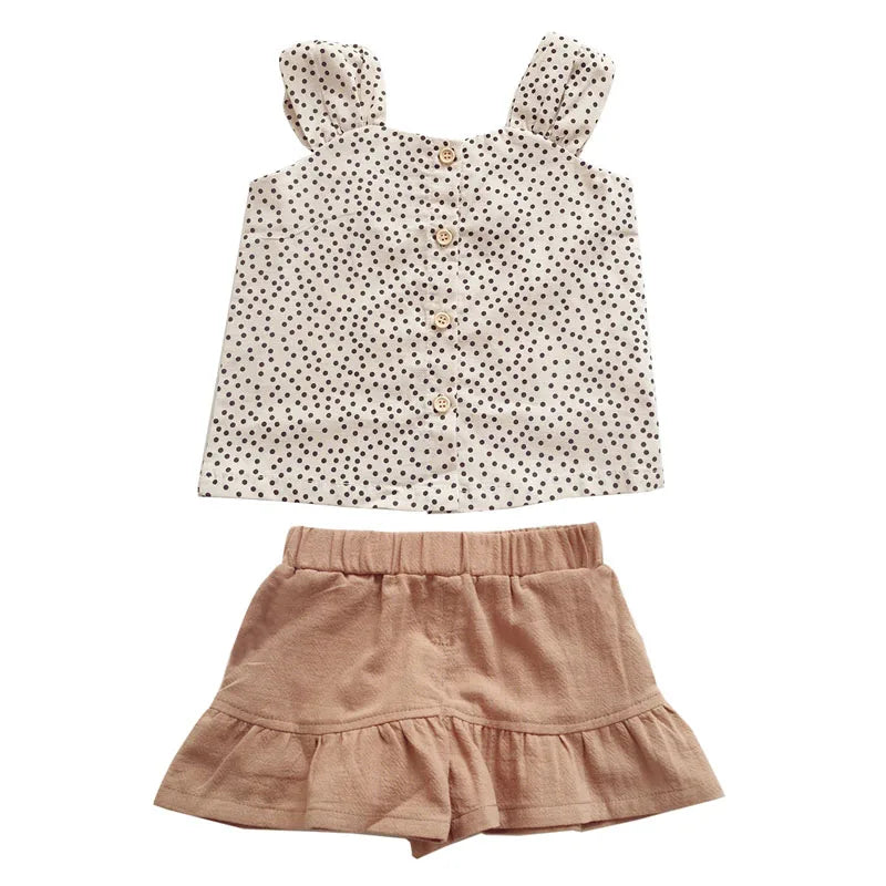 Mini Fashion™ - Sommersæt i bomuld til piger