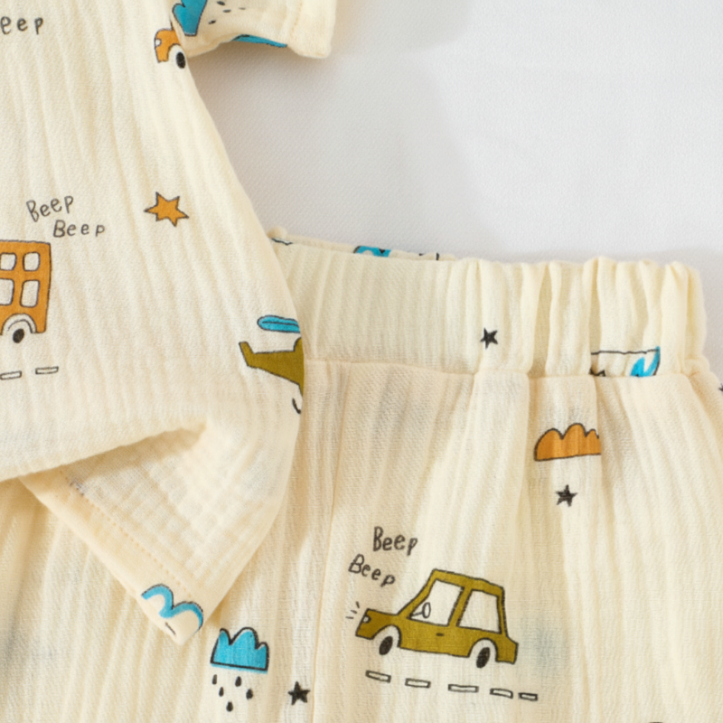 Dinosaur & Car Print Outfit – Cool & legesygt – sommer-tøjssæt