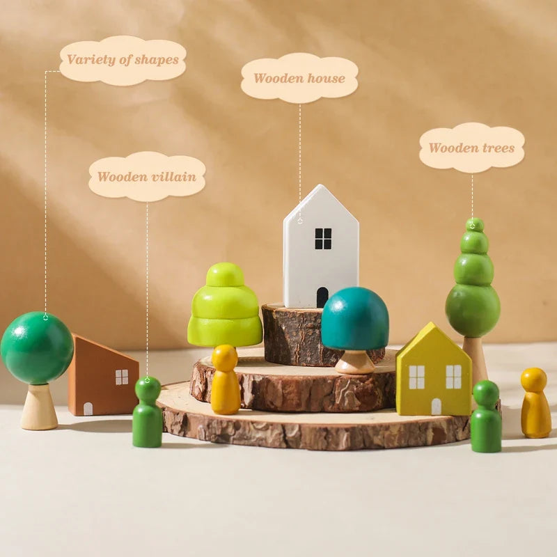Wooden Forest Blocks – Kreativitet & Udvikling – Sæt med træklodser til at stable