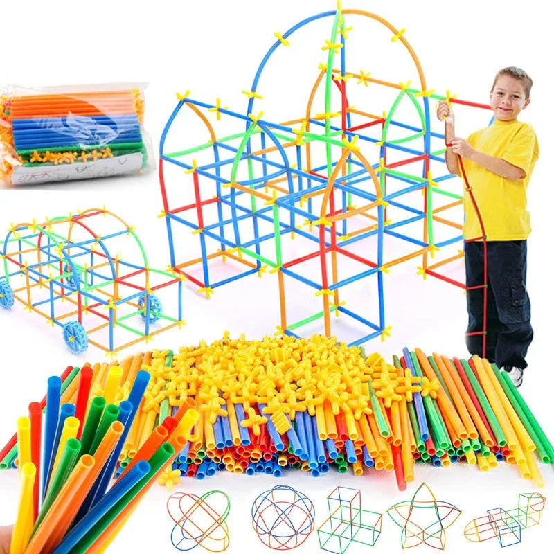 BuildPlay – Fantasi & færdigheder – Konstruktionsrør med forbindelsesstykker
