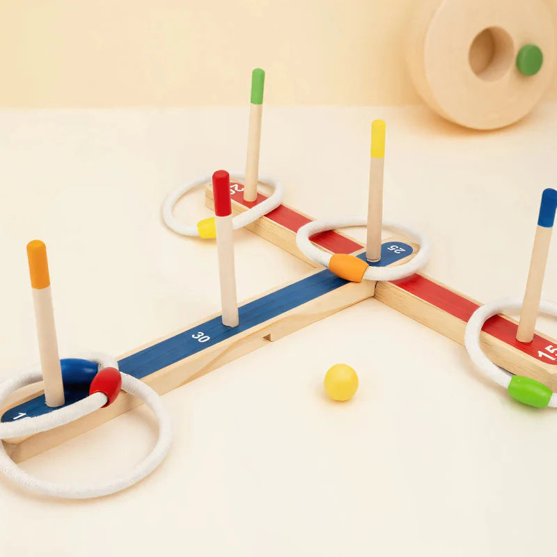 Montessori Ring Toss Game – Aktivt & lærerigt – Ringkastespil
