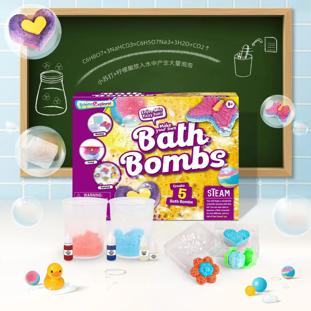 BathBombs – Farverigt & lærerigt – DIY-sæt til badebomber