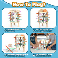 Thumbnail for Balance Tower™ – Stak og tæl – Tænkespil i træ
