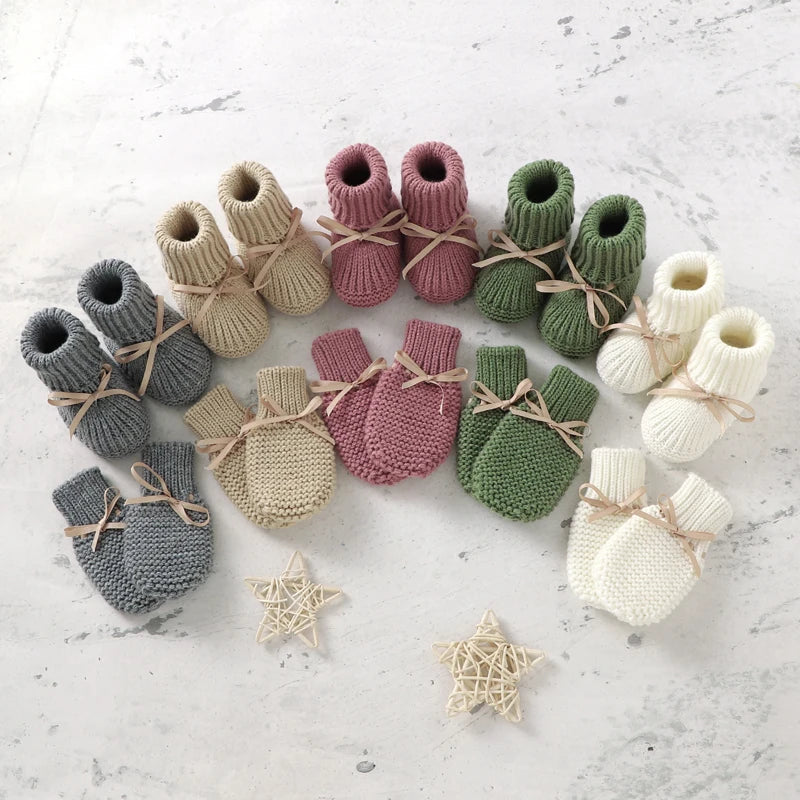Booties & Mittens – Blødt & varmt – sæt med handsker og tøfler