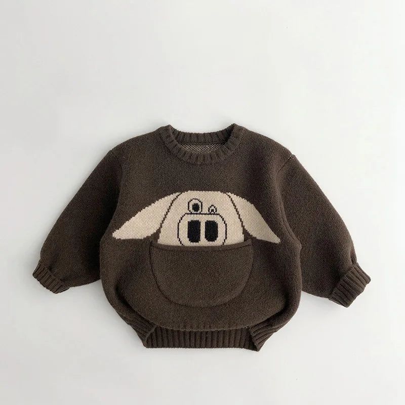 Mini Fashion™ - Sødt print med lomme - Dyresweater