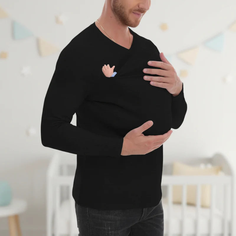 Kangaroo Pocket Shirt – Komfortabel og praktisk – T-shirt-bæresele til mænd