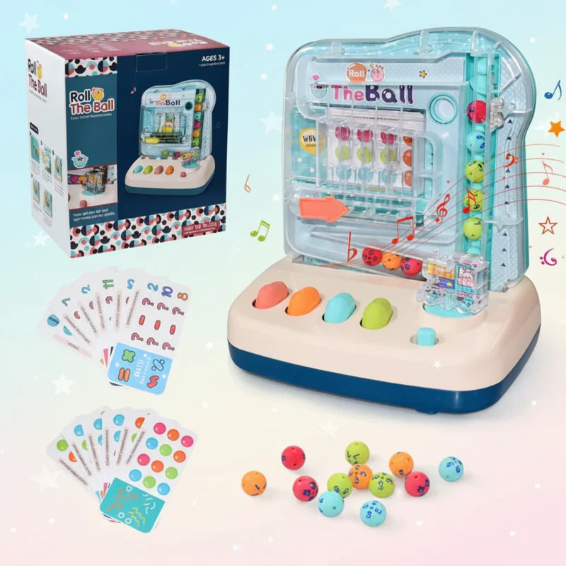 Montessori Math Track Game – Læring & Logik – Kuglebane-spil