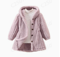 Thumbnail for Mini Fashion™ - Blødt inderfor i fleece til piger - Vinterfrakke