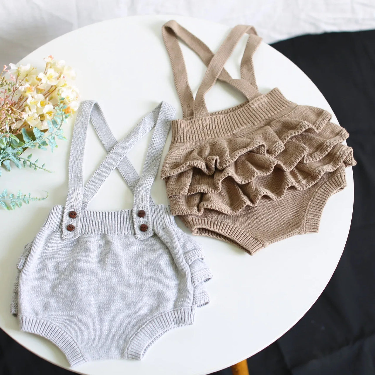 Mini Fashion™ - Sød strikket baby-omper