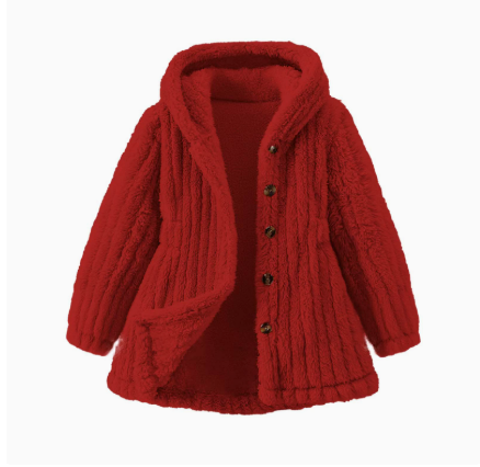 Mini Fashion™ - Blødt inderfor i fleece til piger - Vinterfrakke