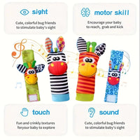 Thumbnail for Wrist Rattle and Socks – Motorik & leg – Rangle til babyer (sæt med 4)