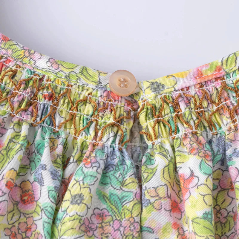 Floral Dress – Let og luftig – Pige-kjole med flagrende ærmer