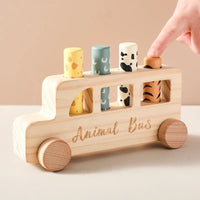 Thumbnail for PressBus – Montessori & Lærerigt – Træ Tryk Legebus