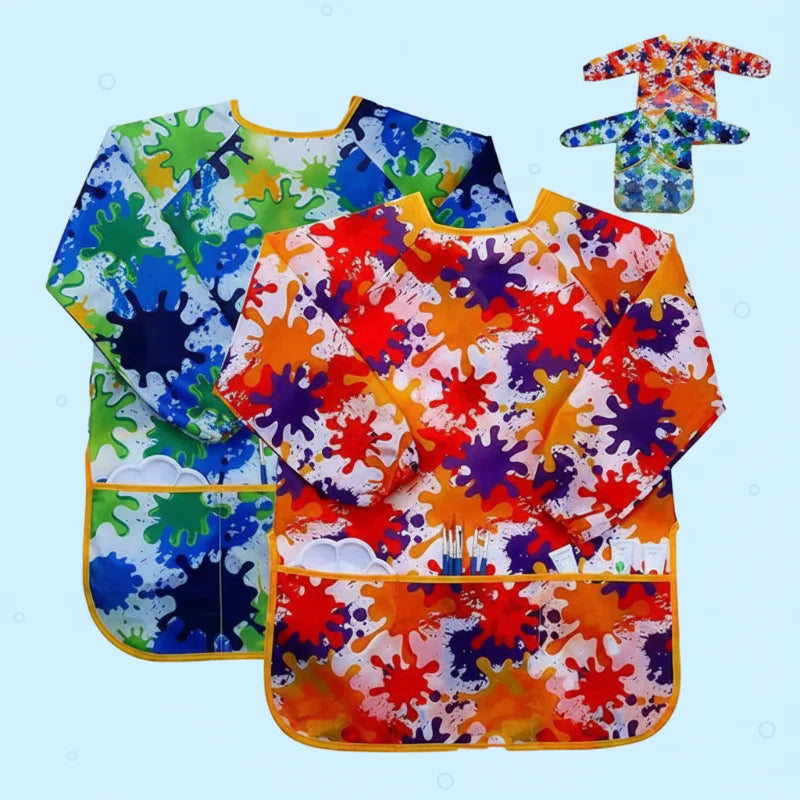 ArtEase – Farverig og vandafvisende – Malerskjorte til børn