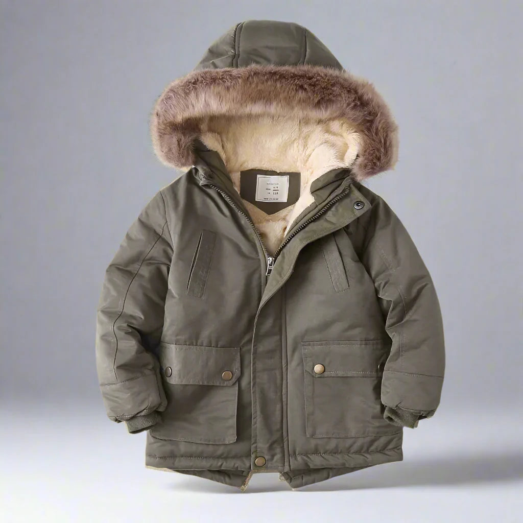 CozyTrend – Elegant og varm – Parka vinterjakke med pelskrave