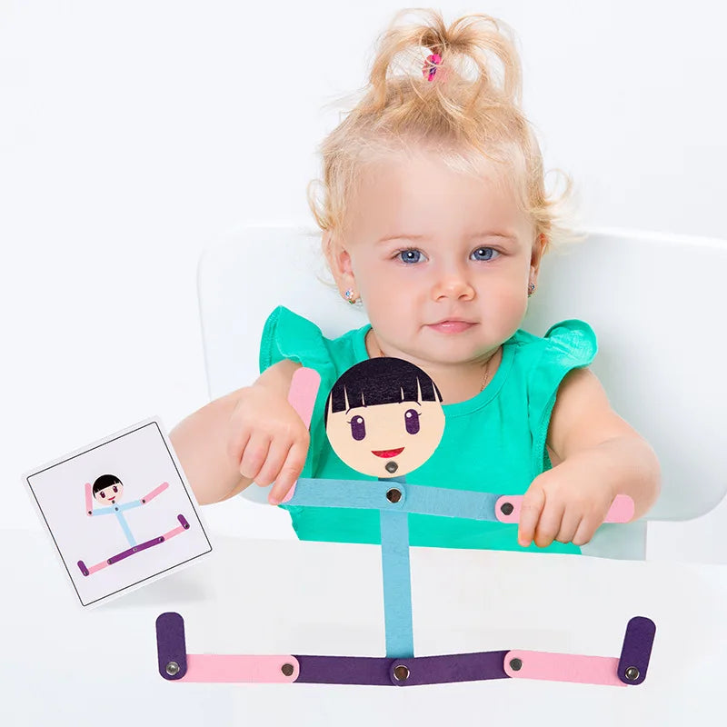 PlayGrow - Lærende leg - Montessori-puslespil Sportmand