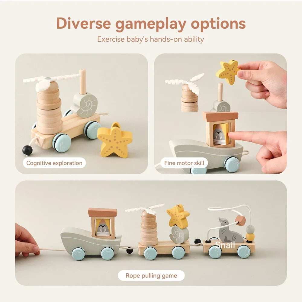 HappyTrain – Montessori & Fun – Træstogssæt