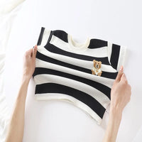 Thumbnail for Mini Fashion™ - Stripes Fun - Shorts sæt i bomuld