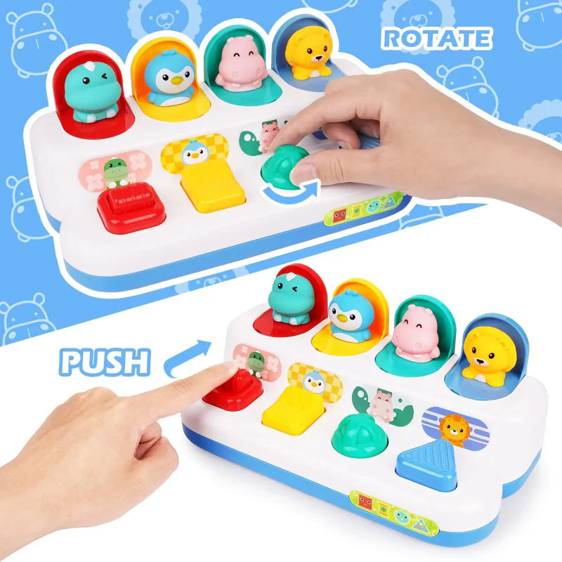 Pop Up Activity Toy – Udforsk & Lær – Sensorisk babylegetøj
