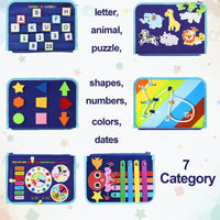 Thumbnail for 7-in-1 Busy Board – Motorik & læring – Aktivitetstavle