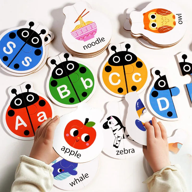 Wooden Letter Matching Game – Læring & leg – Alfabetpuslespil