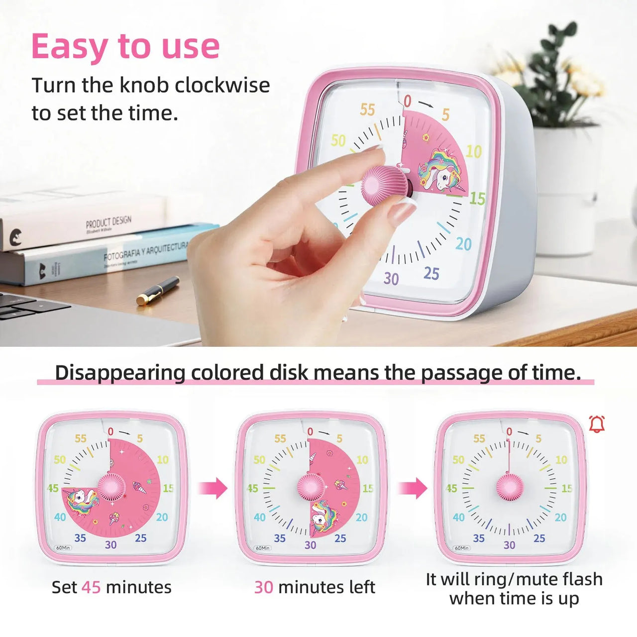Visual Timer – Farverig og rolig – Timer til børn