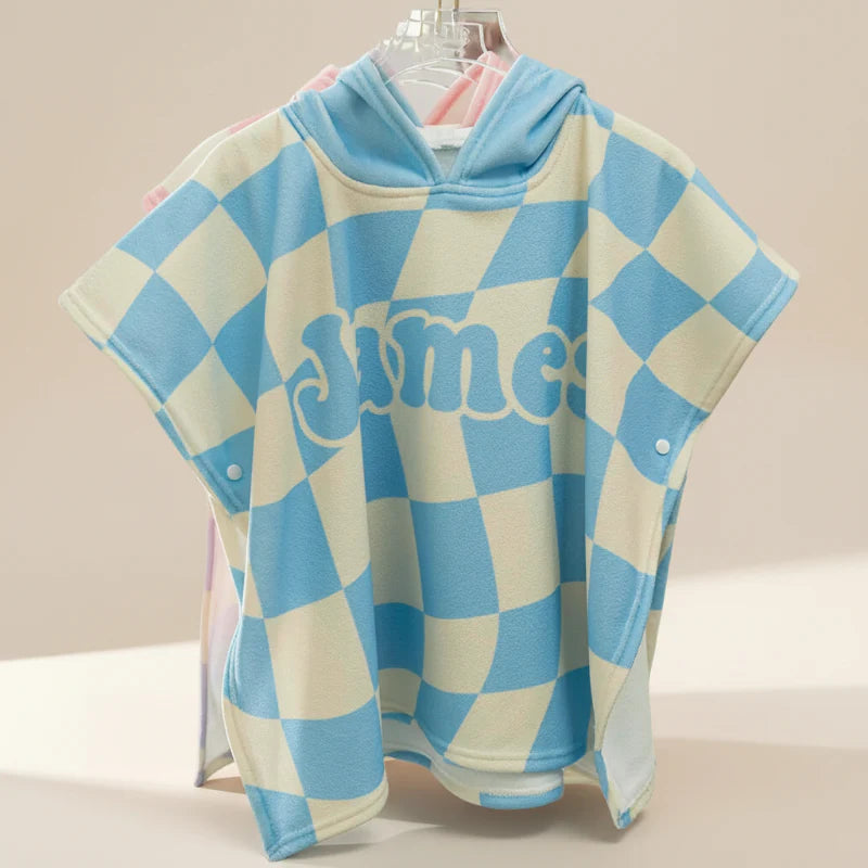 Personalized Hooded Towel – Blødt & unikt – Personlig badekåbe til børn