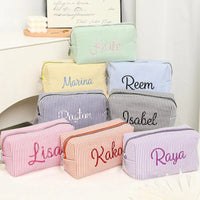Thumbnail for Striped Name Pouch – Personlig og stilfuld – Makeup-taske