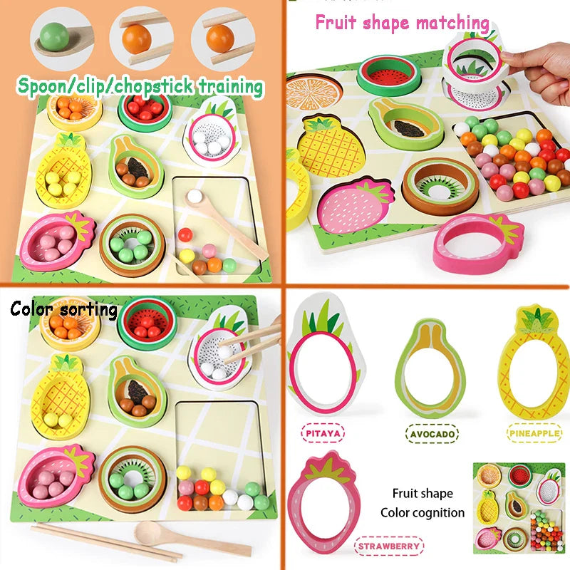 Toddler Clips™ - Frugt- og formmatchning - Sorteringsspil