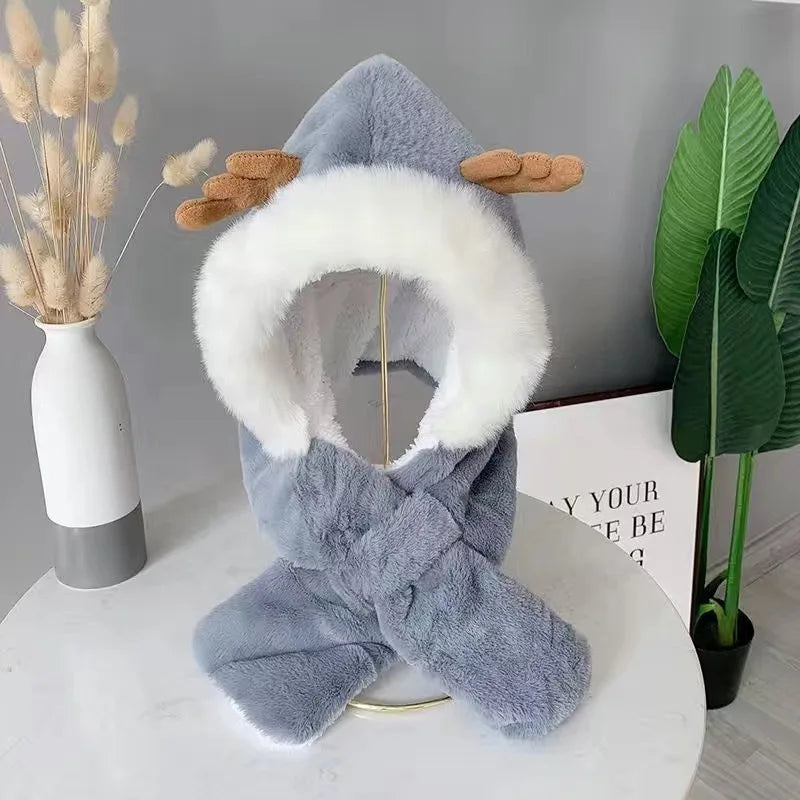 Mini Fashion™ - Varmt og Behageligt - Hue & Halstørklæde i ét