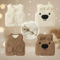 Thumbnail for Baby Bear Fleece Vest – Varm og blød – Børnevest med bjørnemotiv