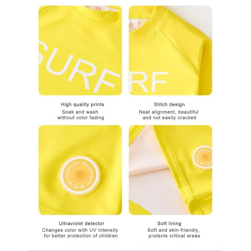 SunShield – Beskyttende og fleksibel – Surf-shirt til børn med lange ærmer og UPF 50+