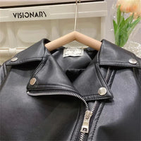 Thumbnail for Girls Leather Jacket – Cool & stilfuld – læderjakke til børn