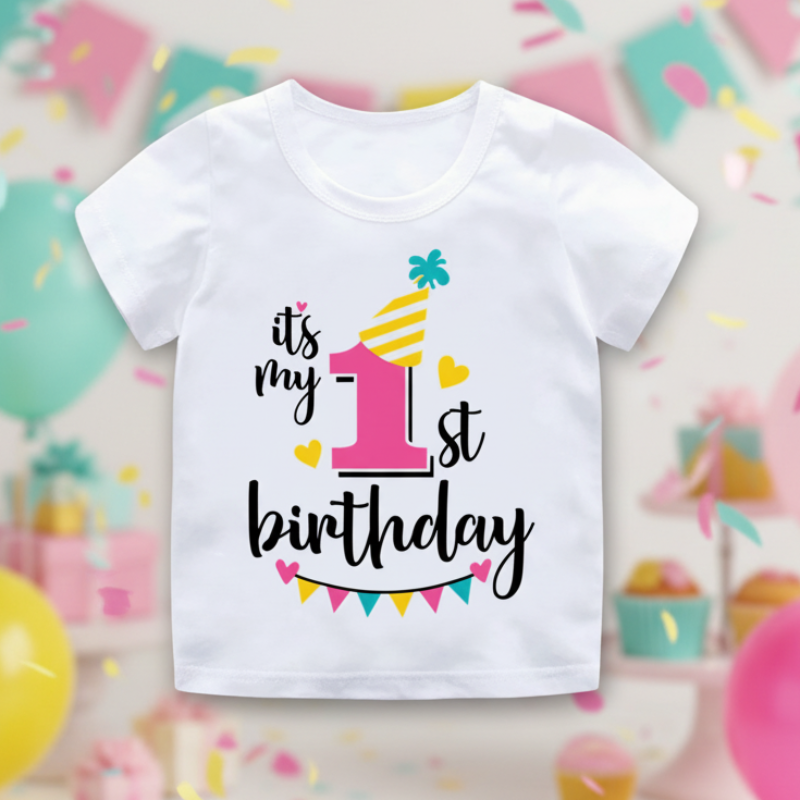 Birthday Graphic Tee – Sødt & let – Børnet-shirt til fødselsdag