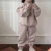 Thumbnail for Mini Fashion™ - Fleece træningsdragt med lynlås