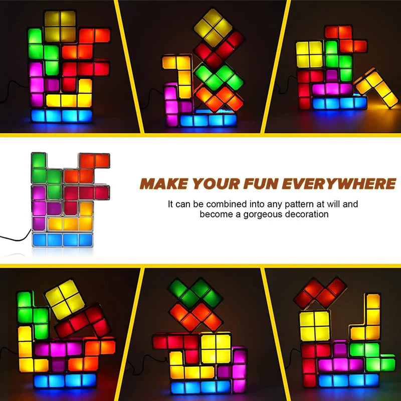 Tetris Night Light™ - Tænd for din kreativitet - Tetris-lampe