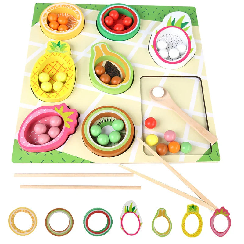 Toddler Clips™ - Frugt- og formmatchning - Sorteringsspil