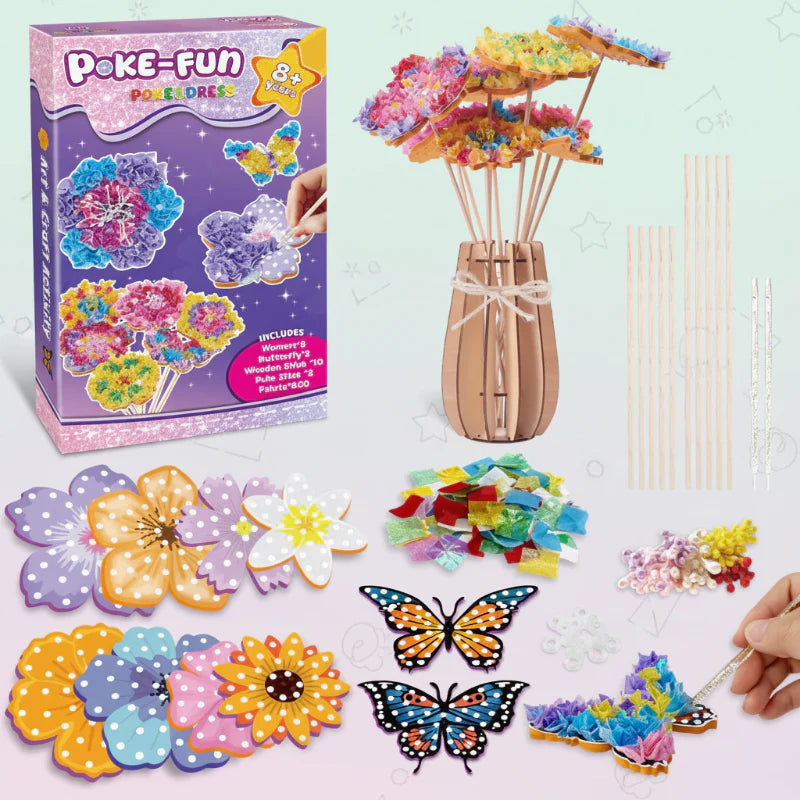DIY Flower Poke Art – Kreativt & lærerigt – Blomsterhåndværkssæt