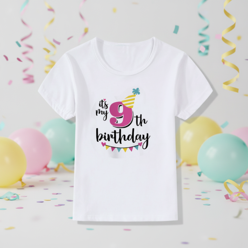 Birthday Graphic Tee – Sødt & let – Børnet-shirt til fødselsdag