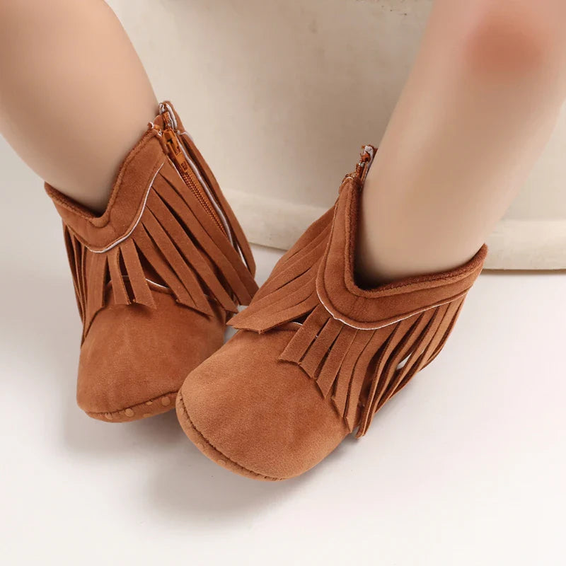 Mini Fashion™ - Sejt Look - Cowboystøvler til piger