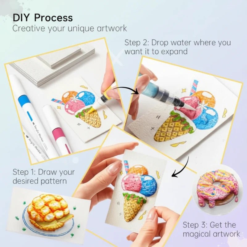 MagicFoam – Farverig og kreativ – Kreativ teksturpen-sæt