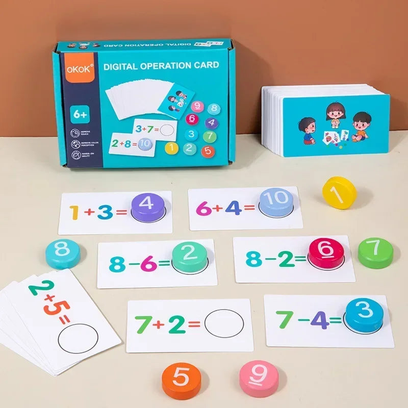 Math Tokens™ - Tælle og regne - Regnekort til børn